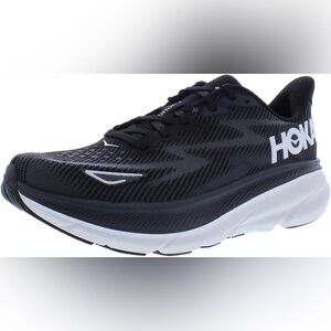 Hoka Clifton 9 Women’s Road Running Shoes Black and White